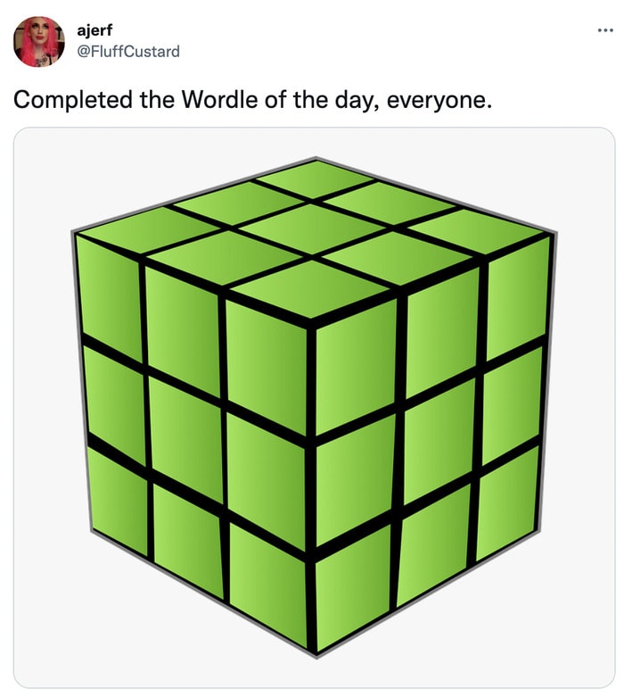 wordle memes - rubik's cube