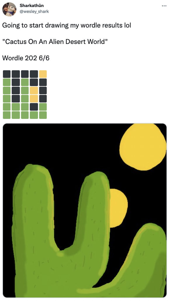 cactus drawing - wordle meme