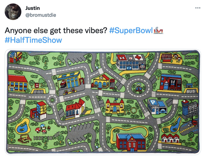 super bowl halftime show funny meme - neighborhood map