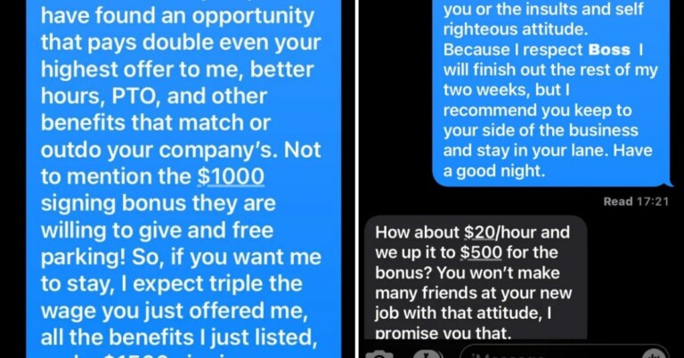 Boss Begs Worker To Stay While Insulting Her, Calling Her A Liar In Text Exchange