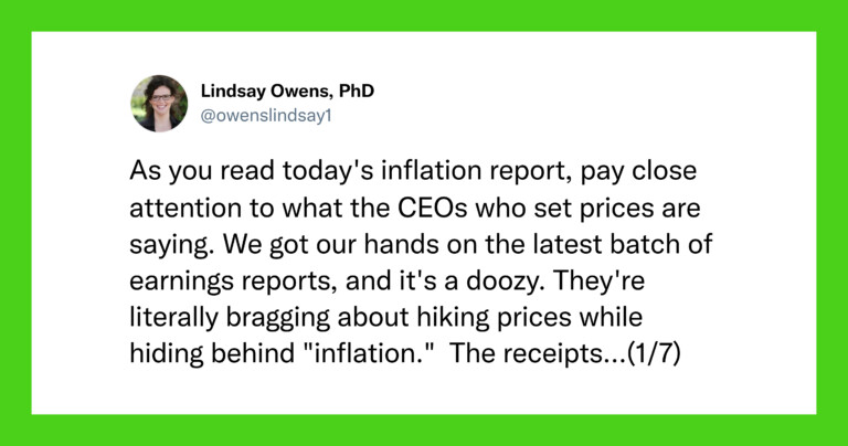 Economist Exposes Corporate CEOs Bragging About Price Hikes, Using Inflation As Cover