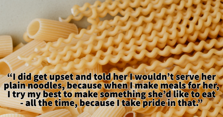 Husband Asks If He’s A Jerk For Getting Mad At Wife For Making Plain Pasta
