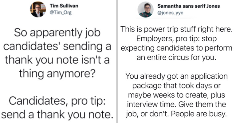 Guy Gets Dragged For Insisting Job Applicants Send Out Thank You Notes (18 Tweets)