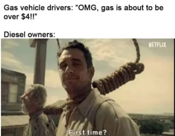 high gas price memes -  james franco hanging