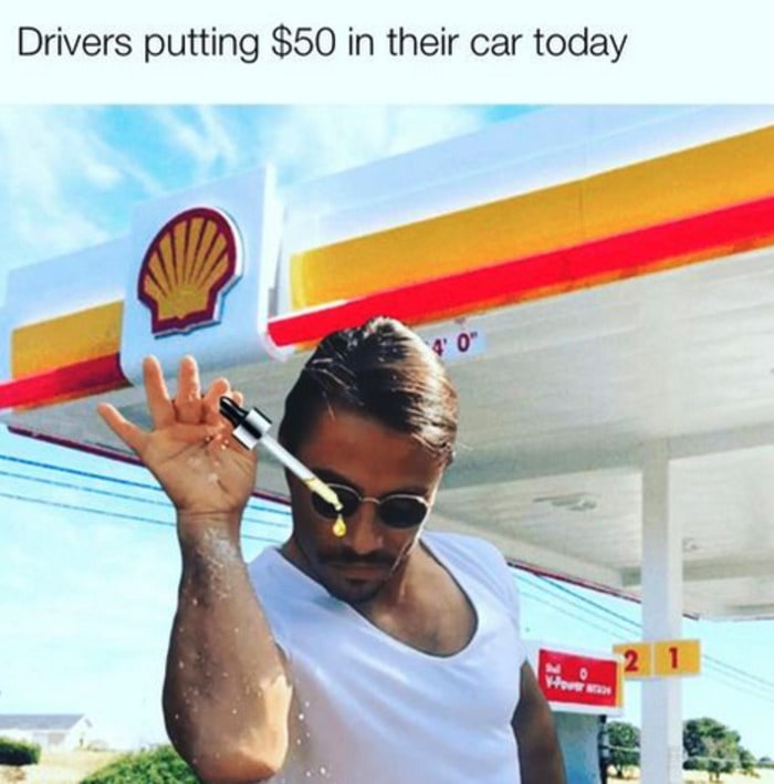 gas meme - salt bae