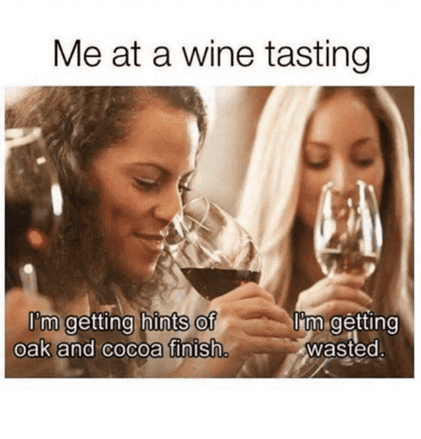 Wine Meme - me at a wine tasting