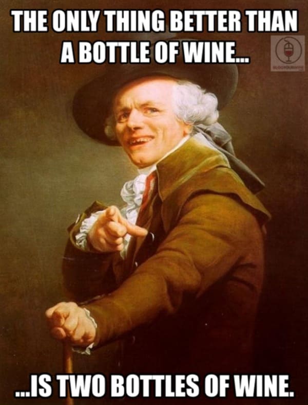 Wine Meme - two bottles of wine