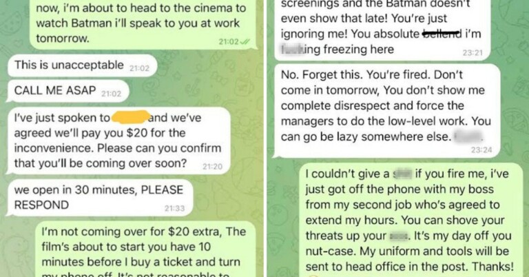 Worker Slams Boss For Whining That He Won’t Work On Day Off—Then Boss Finds The Post Shaming Him