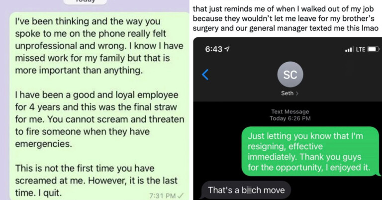 17 Workers Who Quit Their Jobs Over Text