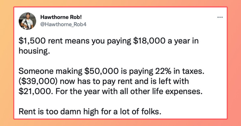 Viral Tweet Explains The Crisis Of Rising Rents And Stagnant Wages