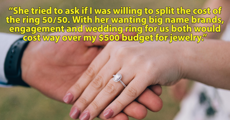 Guy Asks If He’s Wrong For Refusing To Spend More Than $500 On An Engagement Ring