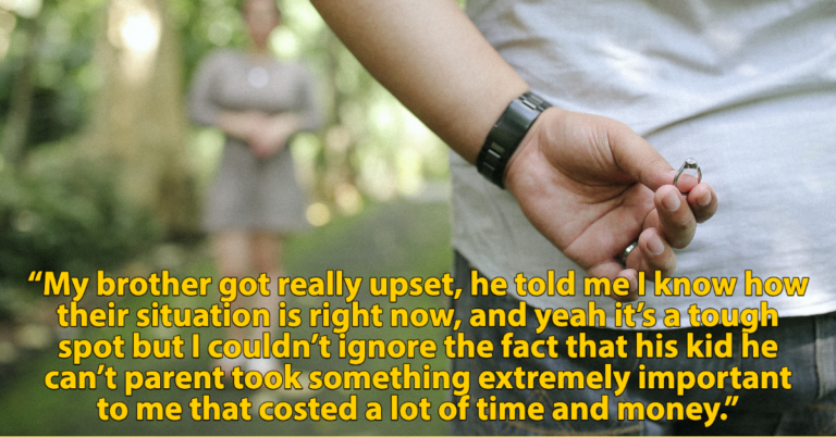 Man Asks ‘AITA’ For Kicking Family Out Of His House After 9-YO Nephew Stole Engagement Ring He Saved Up For