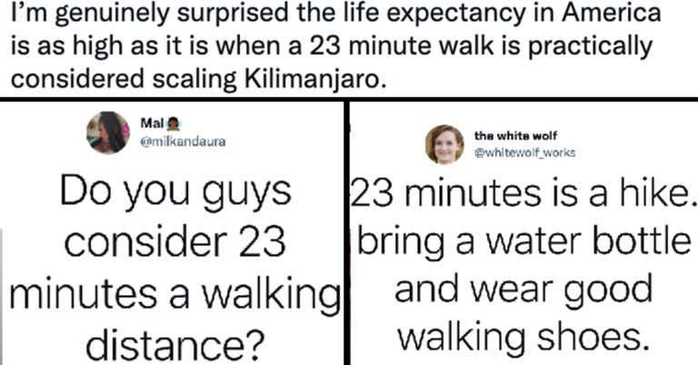 Viral Tweet Asking If 23 Minutes Is ‘Walking Distance’ Sparks Debate