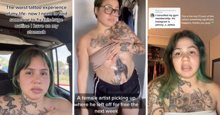 Woman Walks Out Of Tattoo Session After The Artist Shamed Her Body
