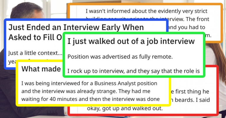 People Are Sharing Their Stories About Walking Out Of A Job Interview, And Here Are Our Favorite