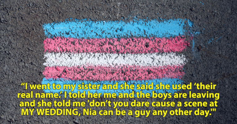 Man Asks ‘AITA’ For Storming Off From Wedding After Sister Deadnamed His Son