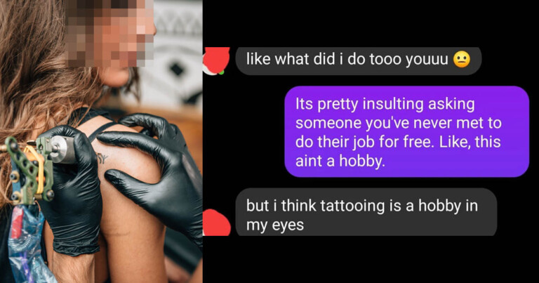 Tattoo Artist Rejects Customer Who Tries To Get Inked For Free By Arguing The Tattooing Is ‘A Hobby’