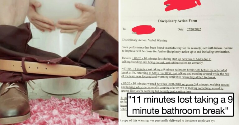 Worker Rips Boss After Receiving Detailed ‘Warning’ Over 9-Minute Bathroom Break