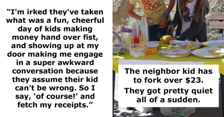 Mother Maliciously Complies With Neighbor When Confronted About Kids’ Bake Sale Earnings