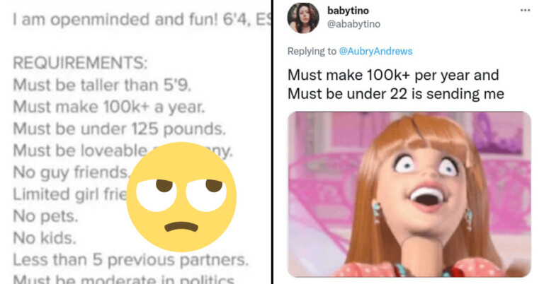 Dude’s Ridiculous “Requirements For Women” In His Tinder Bio Get The Internet Roast Treatment