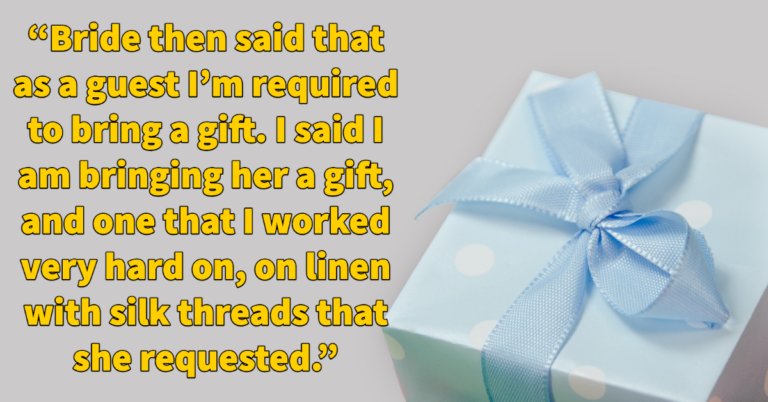 Woman Asks If She Was Wrong To Make A Wedding Gift Instead Of Buying One Off The Registry