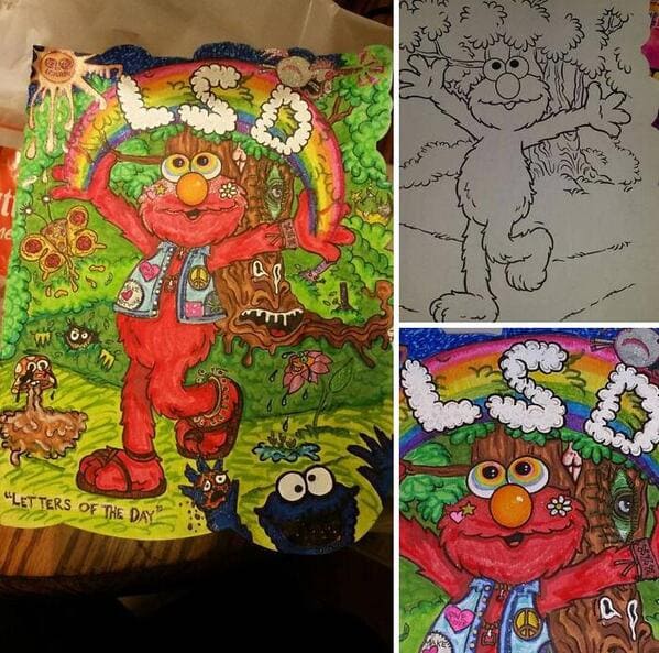 Adults Are "Corrupting" Children's Coloring Books And Sharing Them