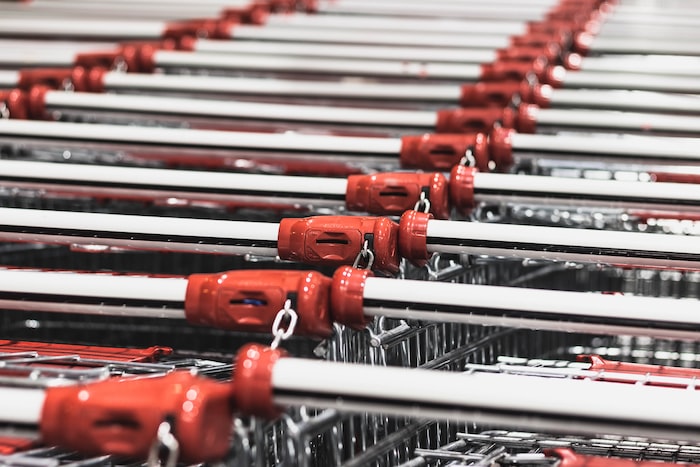 photo of stacked shopping carts