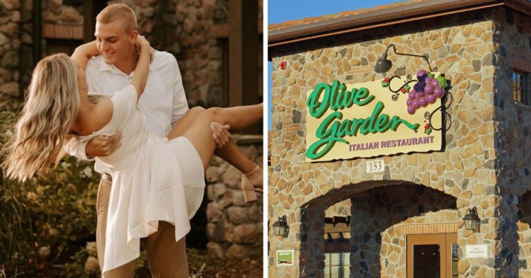 Couple Tricks People Into Thinking Their Engagement Photos Were In Italy, When It Was Really An Olive Garden
