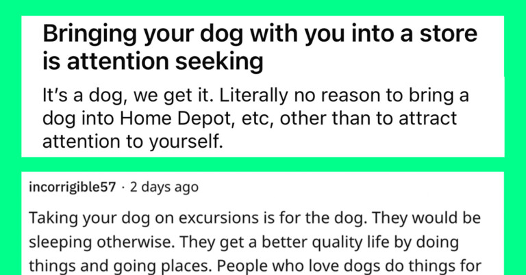 People React To Guy’s Claim That Bringing Your Dog With You Into A Store Is “Attention Seeking”