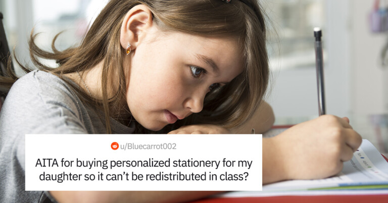 Parent Receives Passive-Aggressive Note From Teacher After Sending Daughter To School With Personalized Stationery