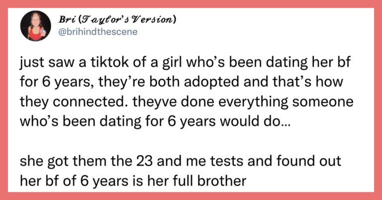 Twitter Reacts To TikToker Who Discovered She’s Been Dating Her Brother After Receiving Her 23 And Me Results