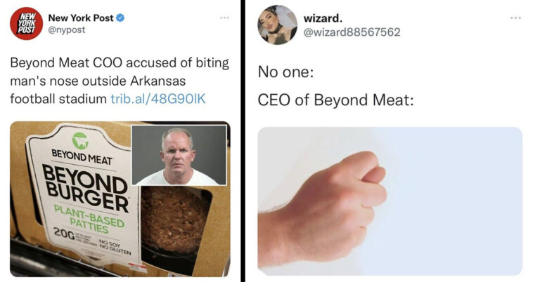 Beyond Meat Executive Becomes Latest Meme After Allegedly Biting A Man’s Nose (15 Memes)
