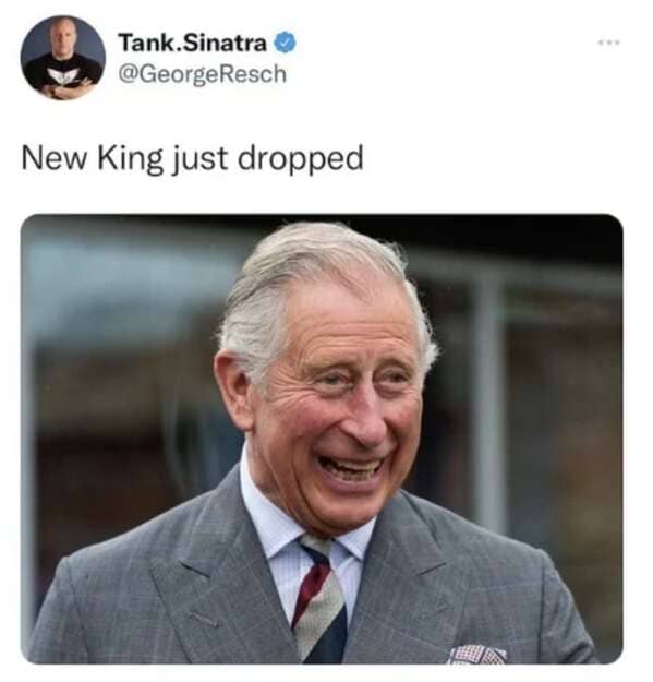 king charles memes - new king just dropped