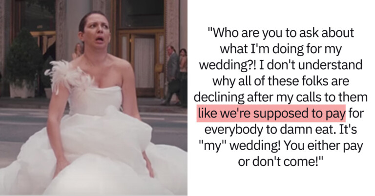 Bridezilla Attempts To Charge Guest $75 Per Plate At Her Wedding — Outraged When They Refuse