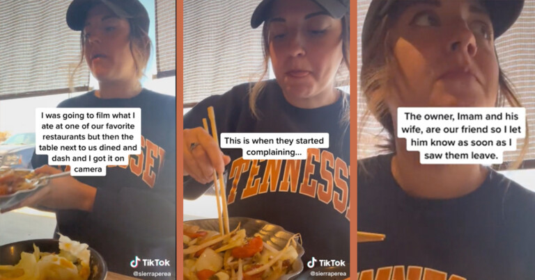 Woman Trying To Enjoy Her Lunch Catches “Dine And Dashers” In Viral TikTok