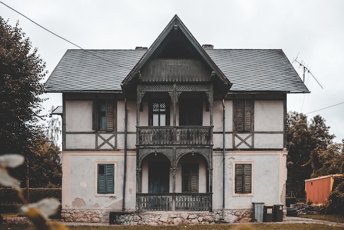 black and gray 2-storey house