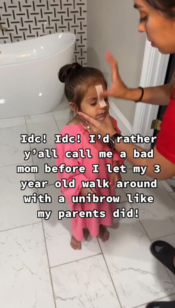 TikTok Reacts To Mother Who Waxes 3-Year-Old’s Eyebrows To Prevent Her ...
