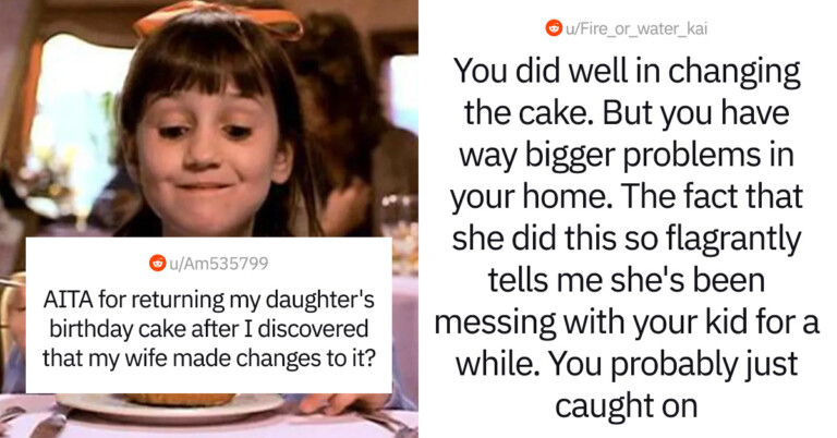 Guy Returns Daughter’s Birthday Cake Upon Discovering His Wife Made Changes To It