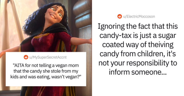 Mom Wonders If She Was Wrong For Telling Her Vegan Neighbor That The Candy She Stole And Ate From Her Children Was Non-Vegan