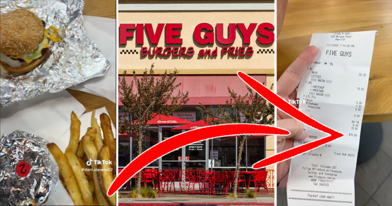 ‘$70 For Two Meals’— TikTok Shows How Five Guys Burgers Can Really Set You Back