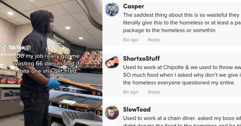 Gas Station Worker Records Being Forced To Throw Away Dozens Of Donuts, Sparking Debate In The Comments