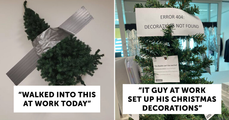 Employees Are Decorating Their Workplace With Unique Christmas Trees (30 Pics)