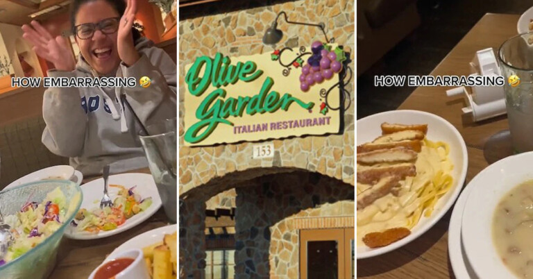 Olive Garden Server Brings All Courses Out At Once And Leaves The ...