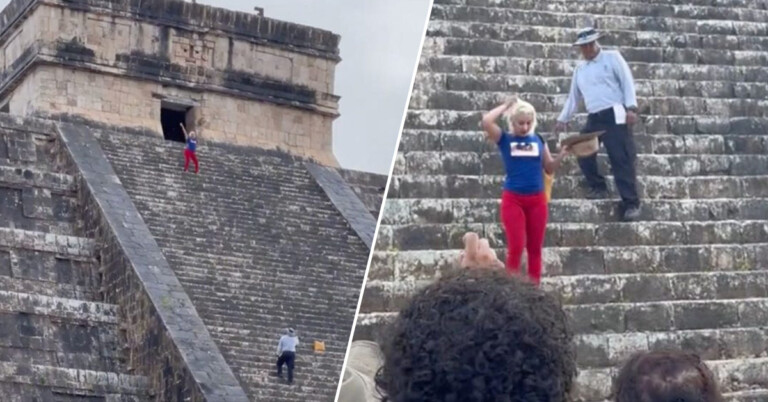 Tourist Sparks Outrage After Climbing Protected Mayan Pyramid