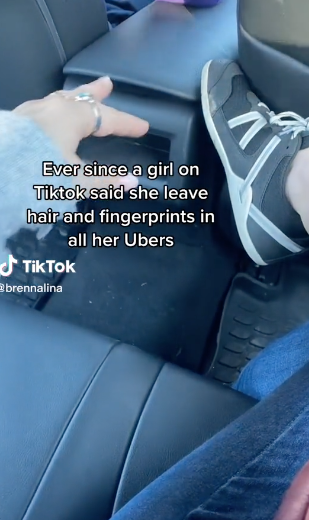 women leave evidence in taxis tiktok