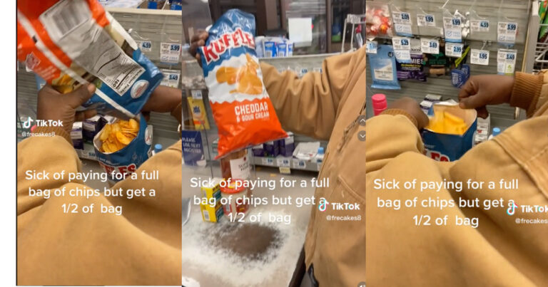 ‘Sick Of Paying For A Full Bag Of Chips But Get Half A Bag’ — Savant Combines 2 Bags Of Chips At Check-Out