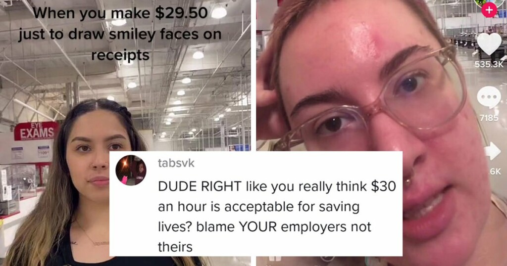 Costco Worker Shares Tiktok Explaining She Get's Paid About $30 