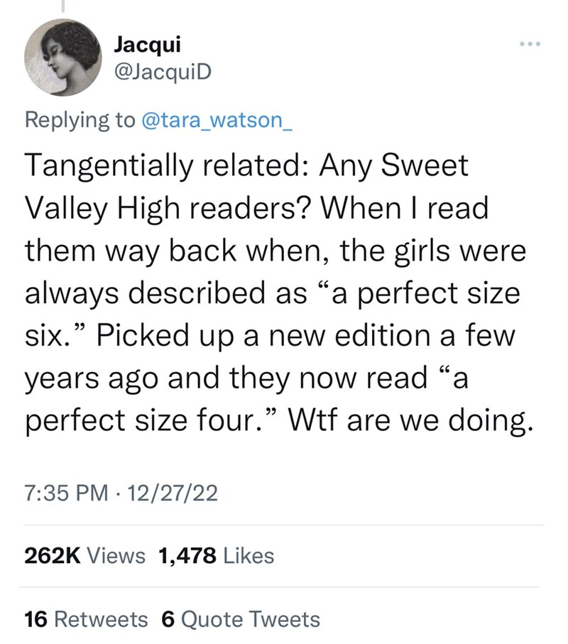 sweet valley high beauty standards