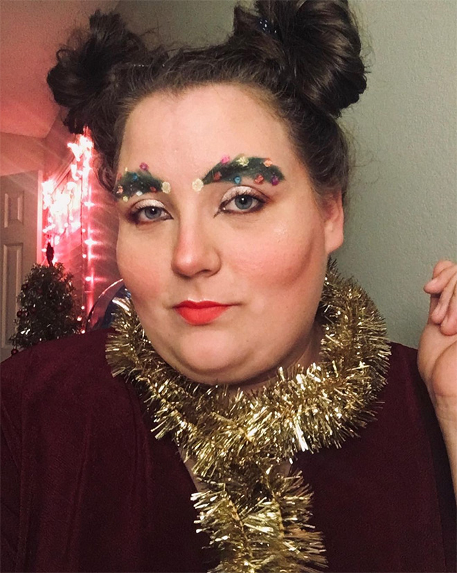 christmas tree eyebrows