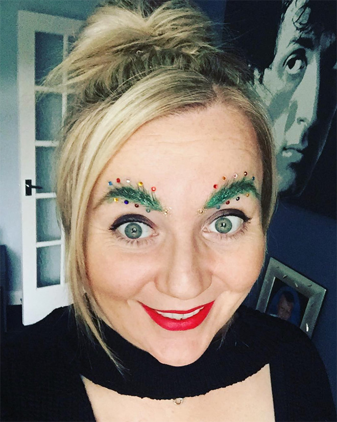 christmas tree eyebrows